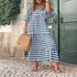 Elegant V Neck Casual Dress for Women - Boho Holiday Office Wear